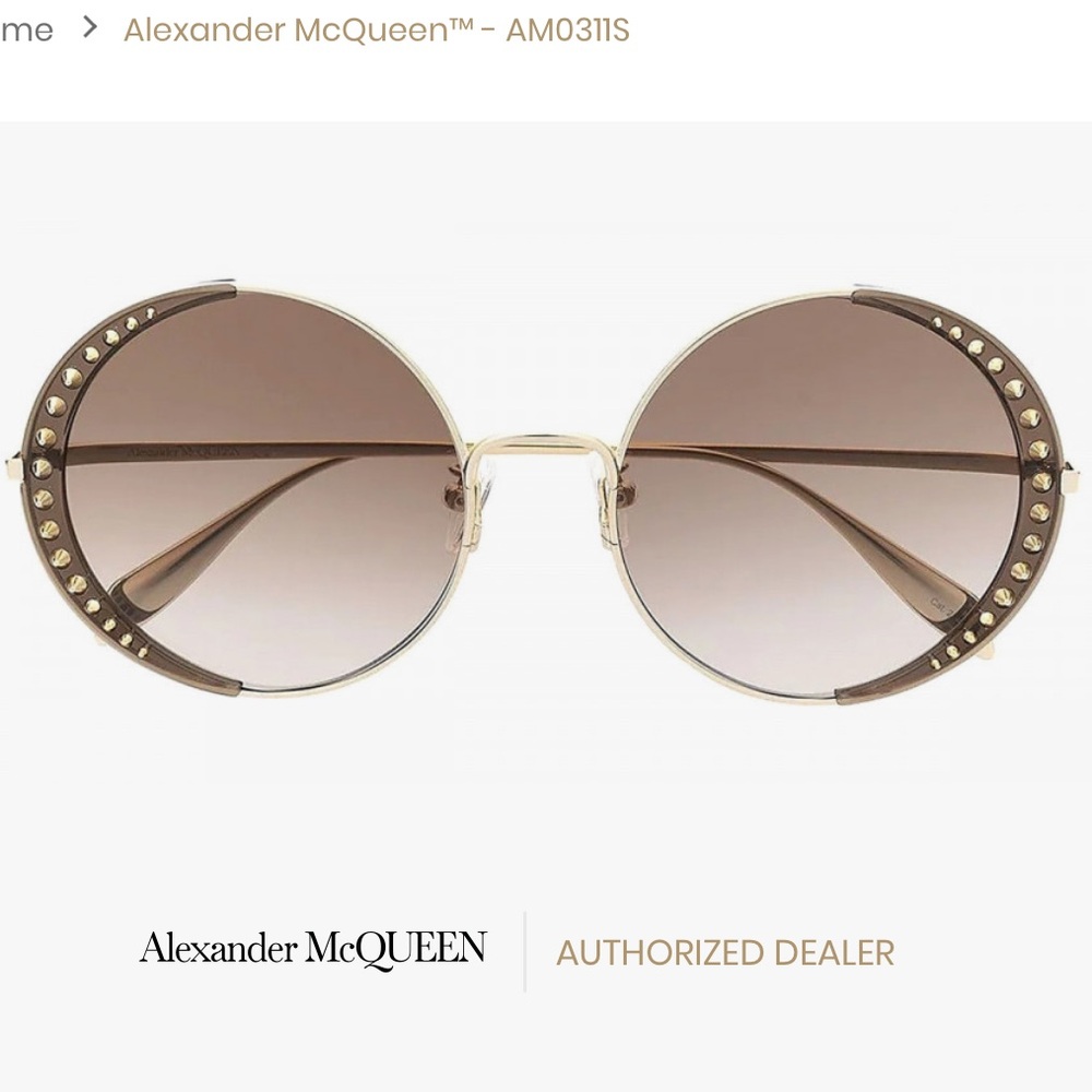 Alexander McQueen Gold-Accented Sunglasses